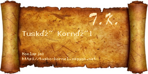Tuskó Kornél névjegykártya