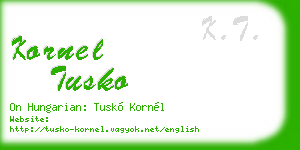 kornel tusko business card