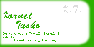 kornel tusko business card